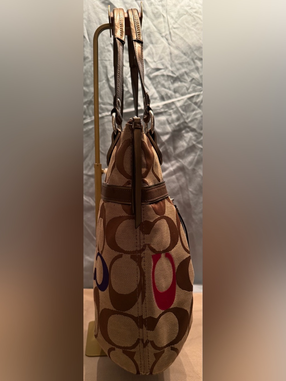 Coach Poppy Signature C Glam Tote - Picture 6 of 15